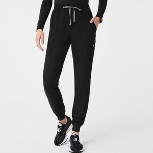 Figs High Waisted Zamora Jogger Pants Technical Collection Black